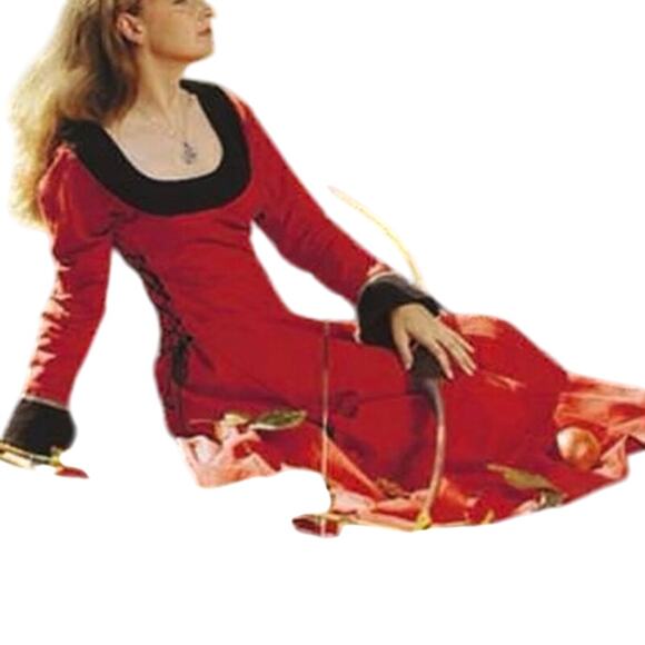 NWT Sz M Museum Replicas Limited Cotehardie Noblewoman Renaissance Fare Dress - Picture 2 of 7